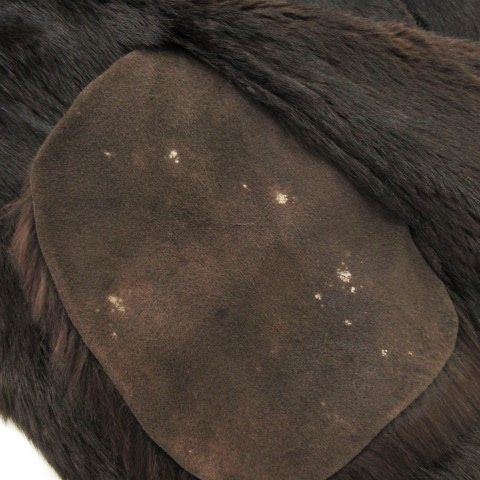 ノーブランド リバーシブル レザージャケット ファージャケット レッキスファー 毛皮 ステン F 茶 ブラウン MN4 GY18 GULLKHAN_COM