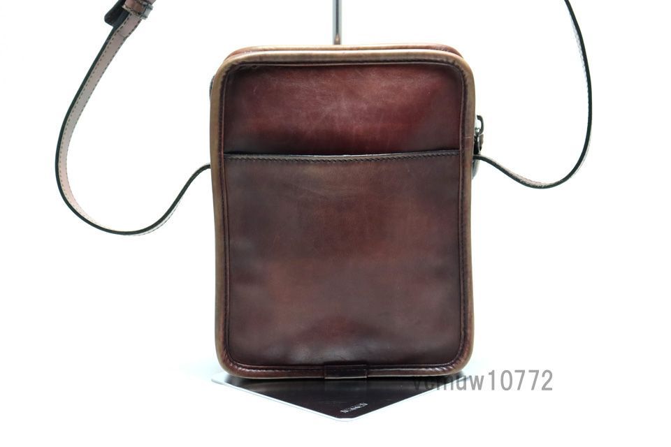 美 Berluti カリグラフィ レザー ショルダーバッグ ベルルッティ 1016op26263