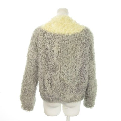 パリオン PARION CANDICE ファージャケット ノー ラムファー 毛皮 バイ 11 ベージュ グレー MN5 GY18