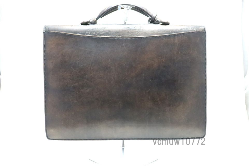 美 Berluti エミーオ カリグラフィ レザー ビジネスバッグ ブリーフケース ベルルッティ 1016kl975-6K