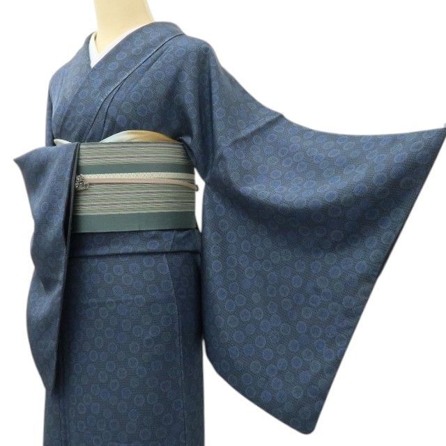 六花-RIKKA- 正絹 作家物落款 手縫い 小紋 着物 A3824