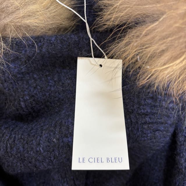 ロングニットカーディガン ネイビー