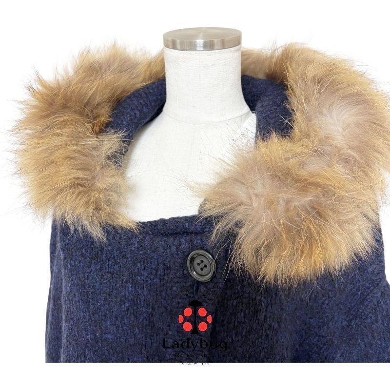 ルシェルブルー ラクーンファーフード付き