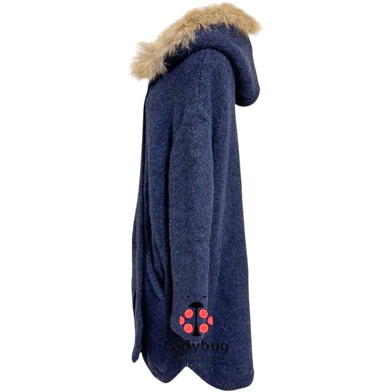 ロングニットカーディガン ネイビー