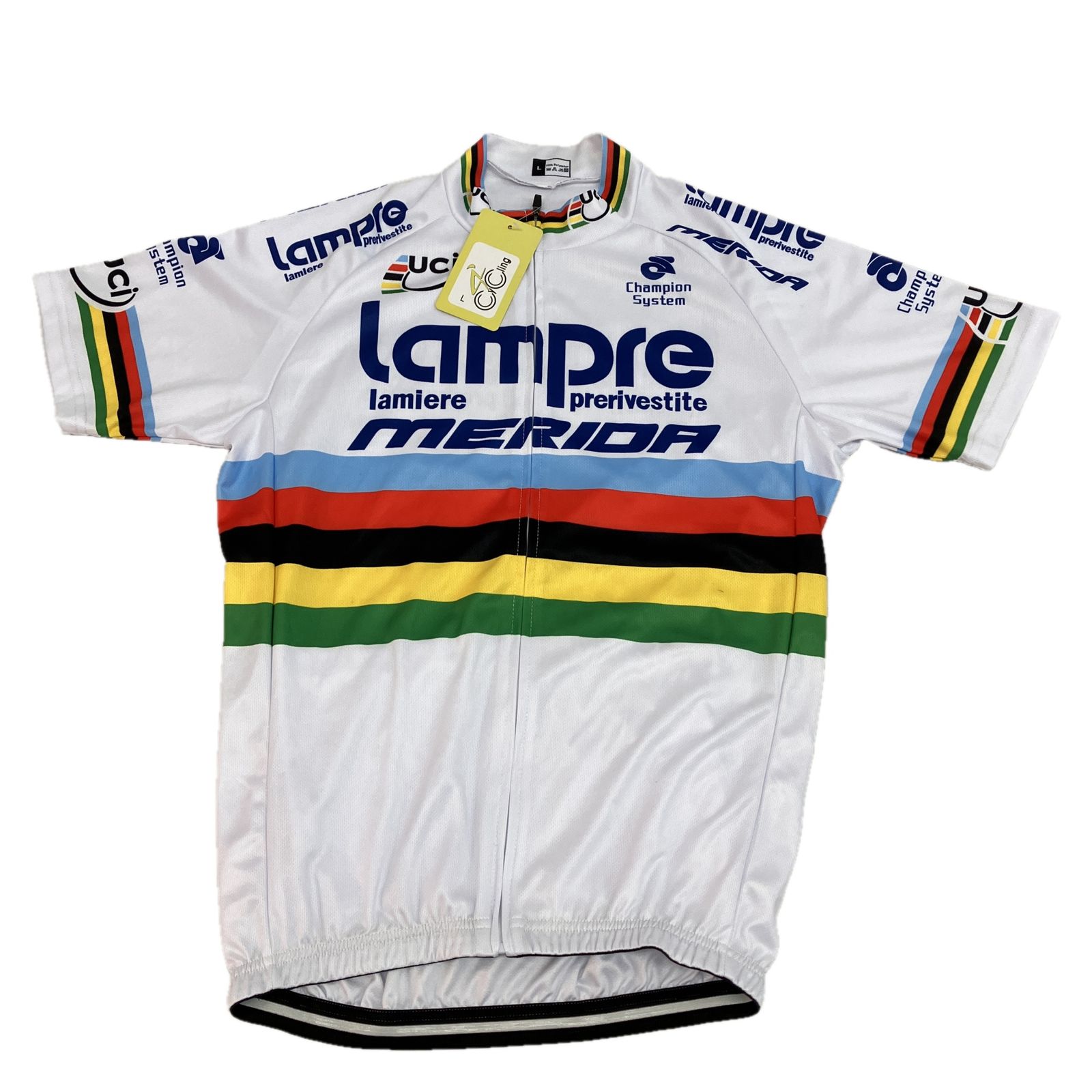 Lampre Merida Champion System ランプレメリダ サイクルジャージ 上下セット サイズL サイクリングウエア C10522165