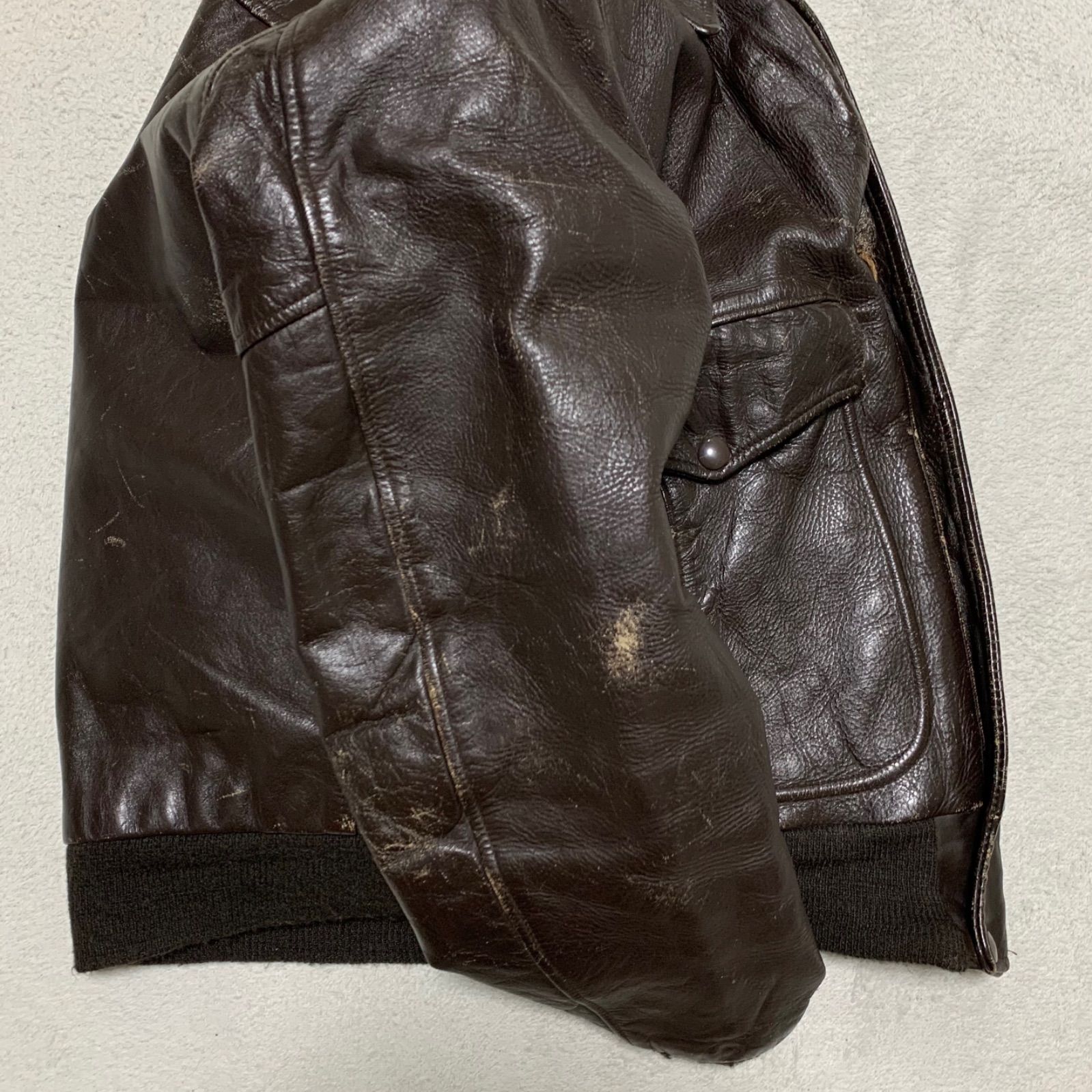 USA製 スピワック G-1 フライトレザージャケット 38 TALONジップ