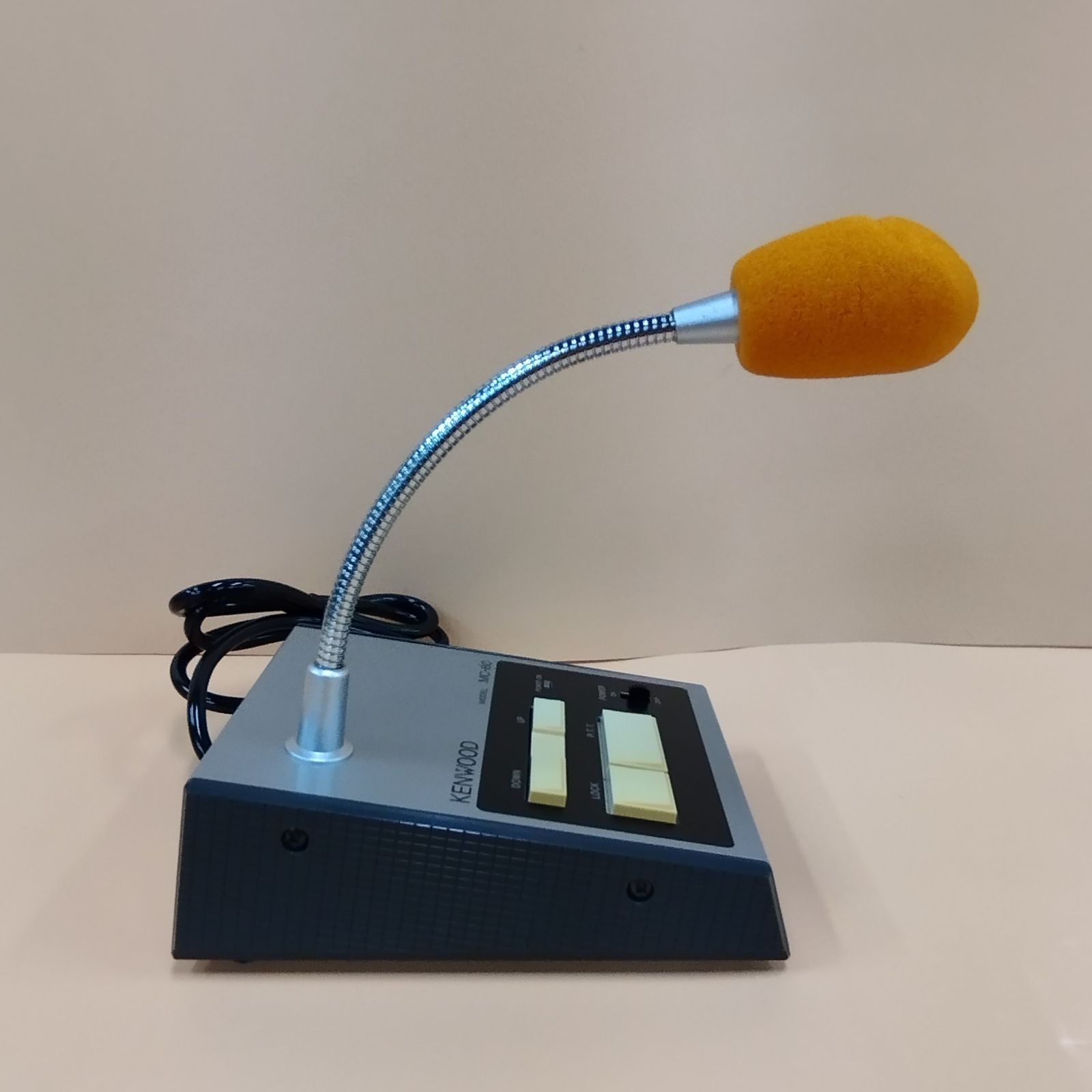 D15294】ケンウッド純正スタンドマイク MC-80 マイクアンプ内蔵型