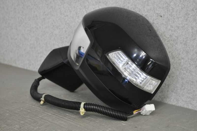 ステップワゴン G 前期 RK1 純正 破損無 動作保証 左 ドアミラー 電格 7P ウィンカー 補助ミラー付 NH731P 黒 s020371B