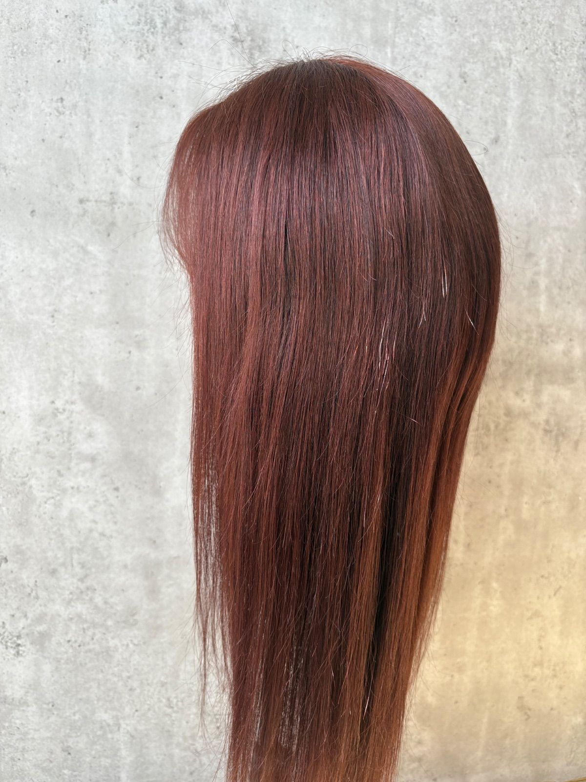 フルウィッグ｜耳が出せる 自然なもみあげ｜カシスブラウン｜スーパーロング