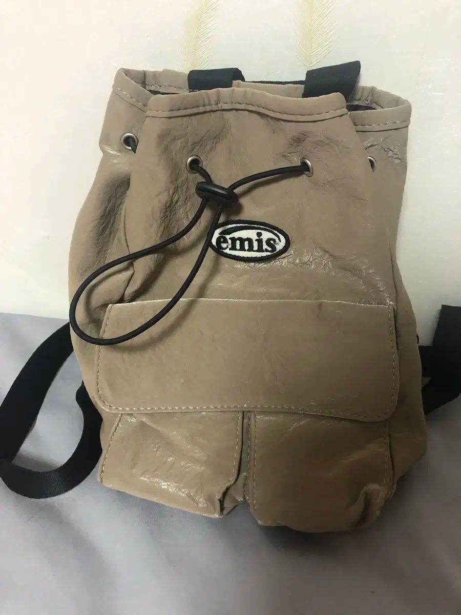EMIS エミス ベージュ バケットバッグ