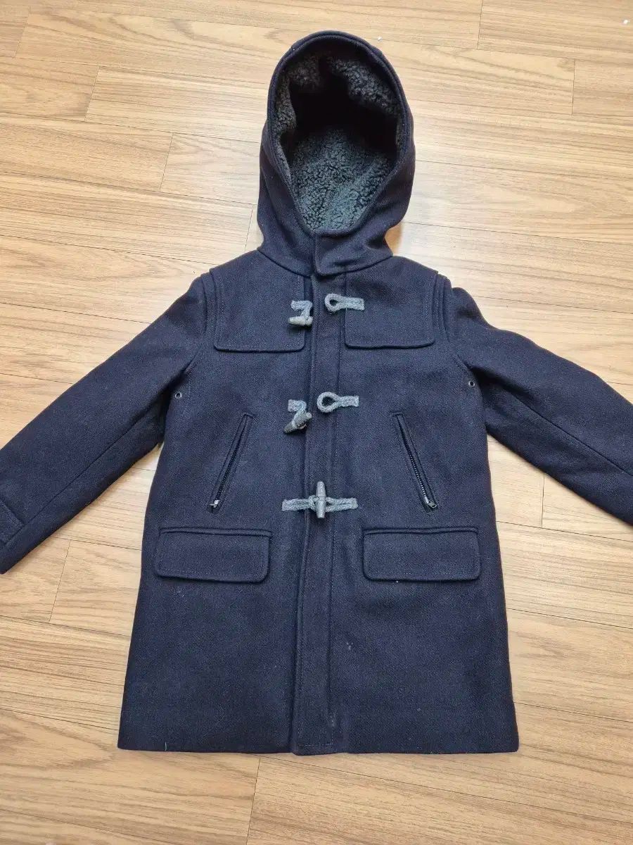 ボンポワン Bonpoint ネイビー ダッフル コート です- 表面はウール8