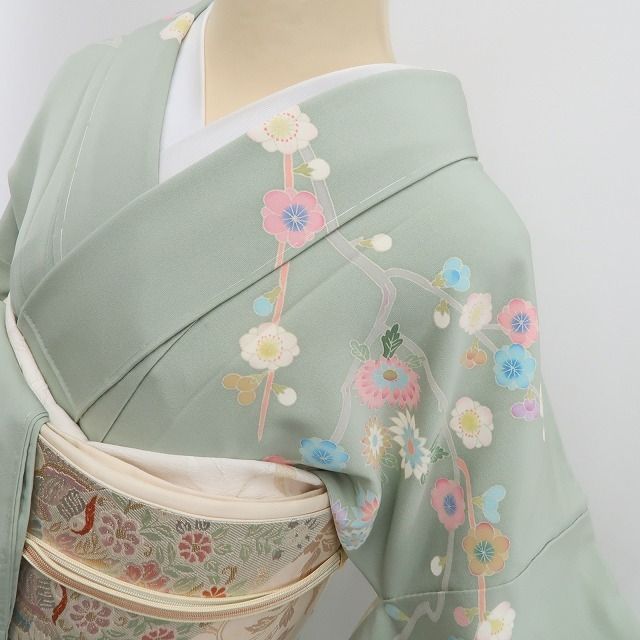 正絹 仕付け糸付