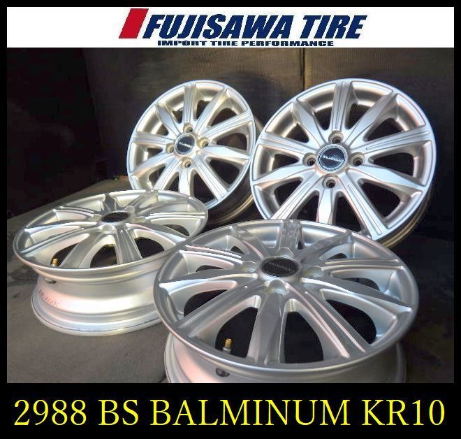 2988 J▲送料無料▲BS BALMINUN KR10 ホイール▲14x4.5J 4穴 PCD100 45▲4本