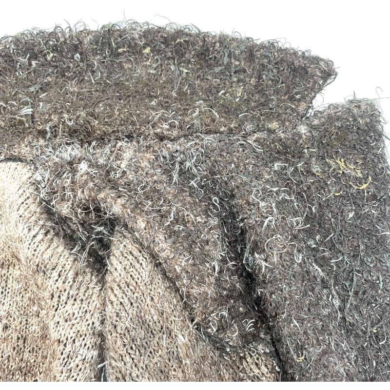  フェンディ FENDI シャギーニットジャケット スカートセット ブラウン ポリエステル レディース セットアップ その他 その他