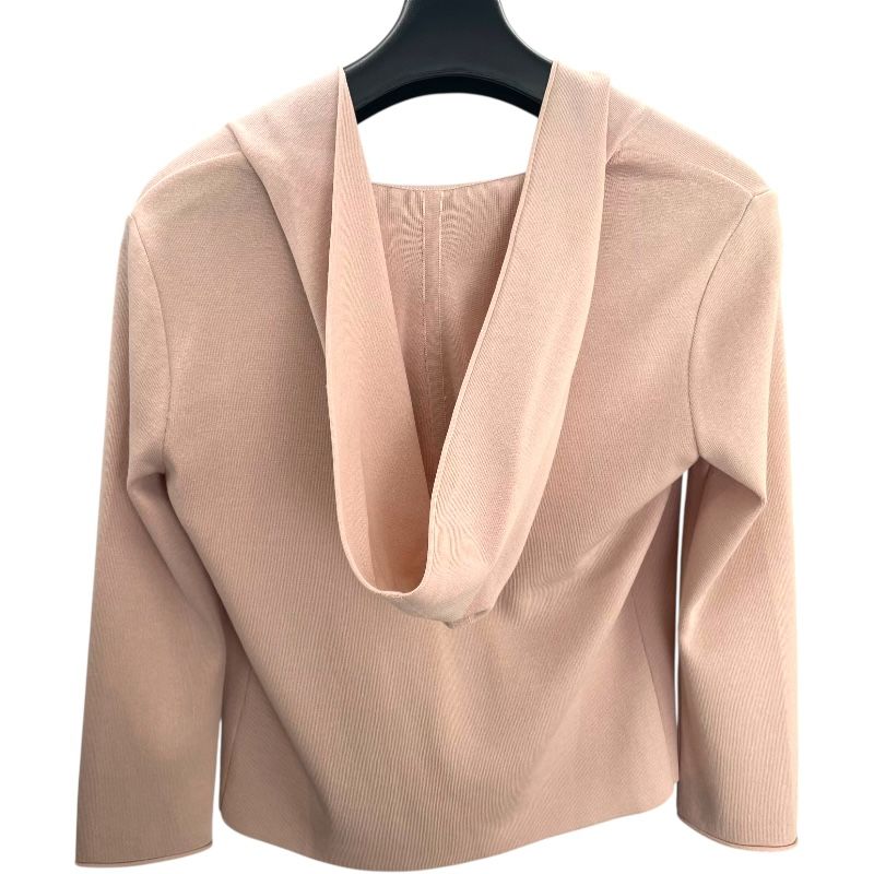 フォクシー FOXEY ロゴ刺繍フーディカーディガン 43008 ピンク コットン レディース カーディガン