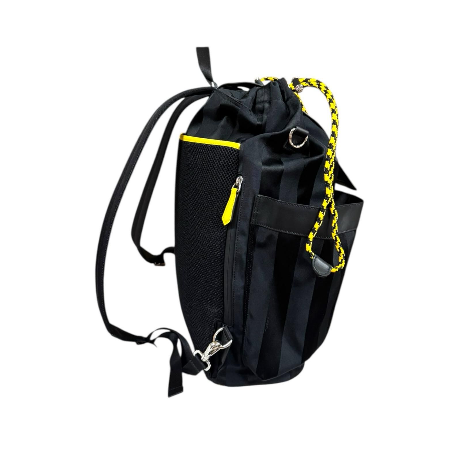 イタリア製】FENDI ペカン柄 ブロックチェック 裏地ファー 総柄