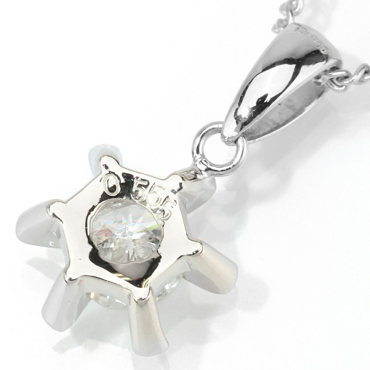 ダイヤモンド 0.55ct プラチナ Pt900 1粒ペンダントネックレス ダイヤモンド 0.55ct プラチナ Pt900 1粒ペンダントネックレス