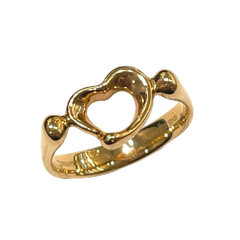 ティファニー TIFFANY＆CO オープンハートリング ゴールド Au750 ジュエリー