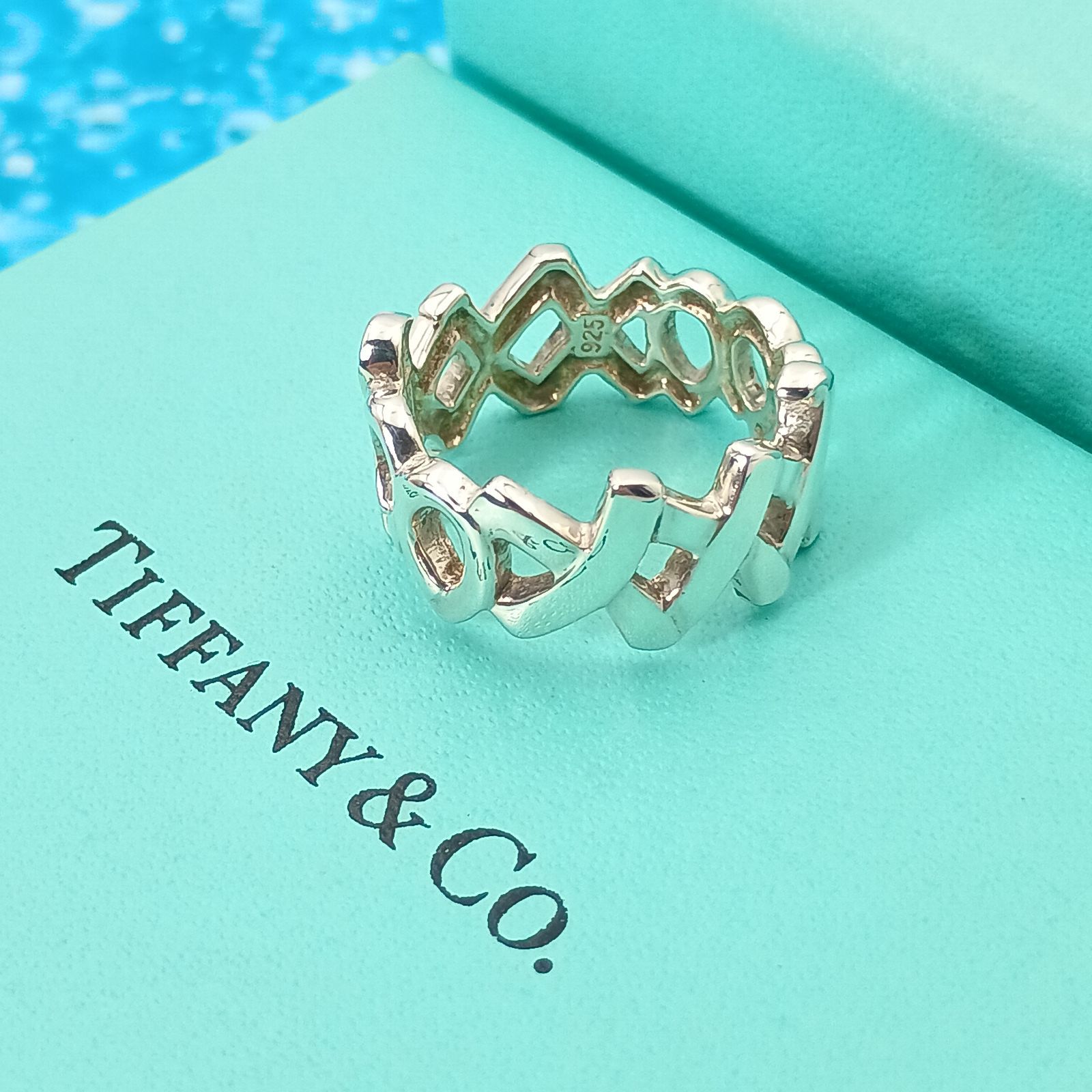 TIFFANY ティファニー ラブアンドキス リング シルバー 13号 h693