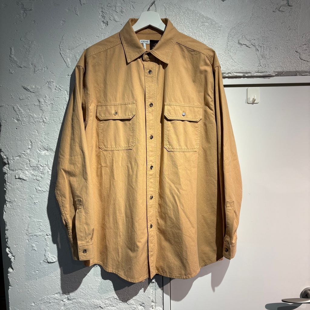 LOEWE ロエベ 23SS Paula s Ibiza Work Shirt ワークシャツ H616Y05W09 ベージュ size 40 表参道A10