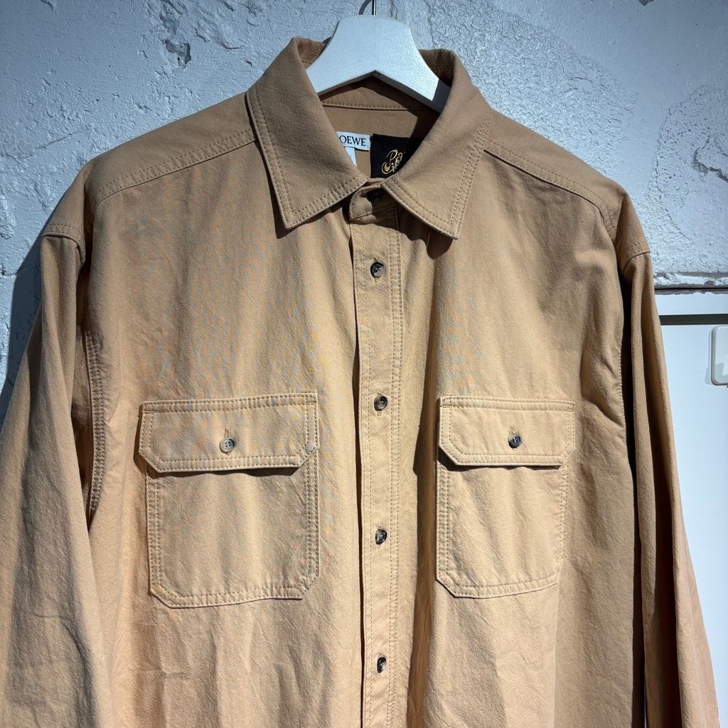 LOEWE ロエベ 23SS Paula s Ibiza Work Shirt ワークシャツ H616Y05W09 ベージュ size 40 表参道A10
