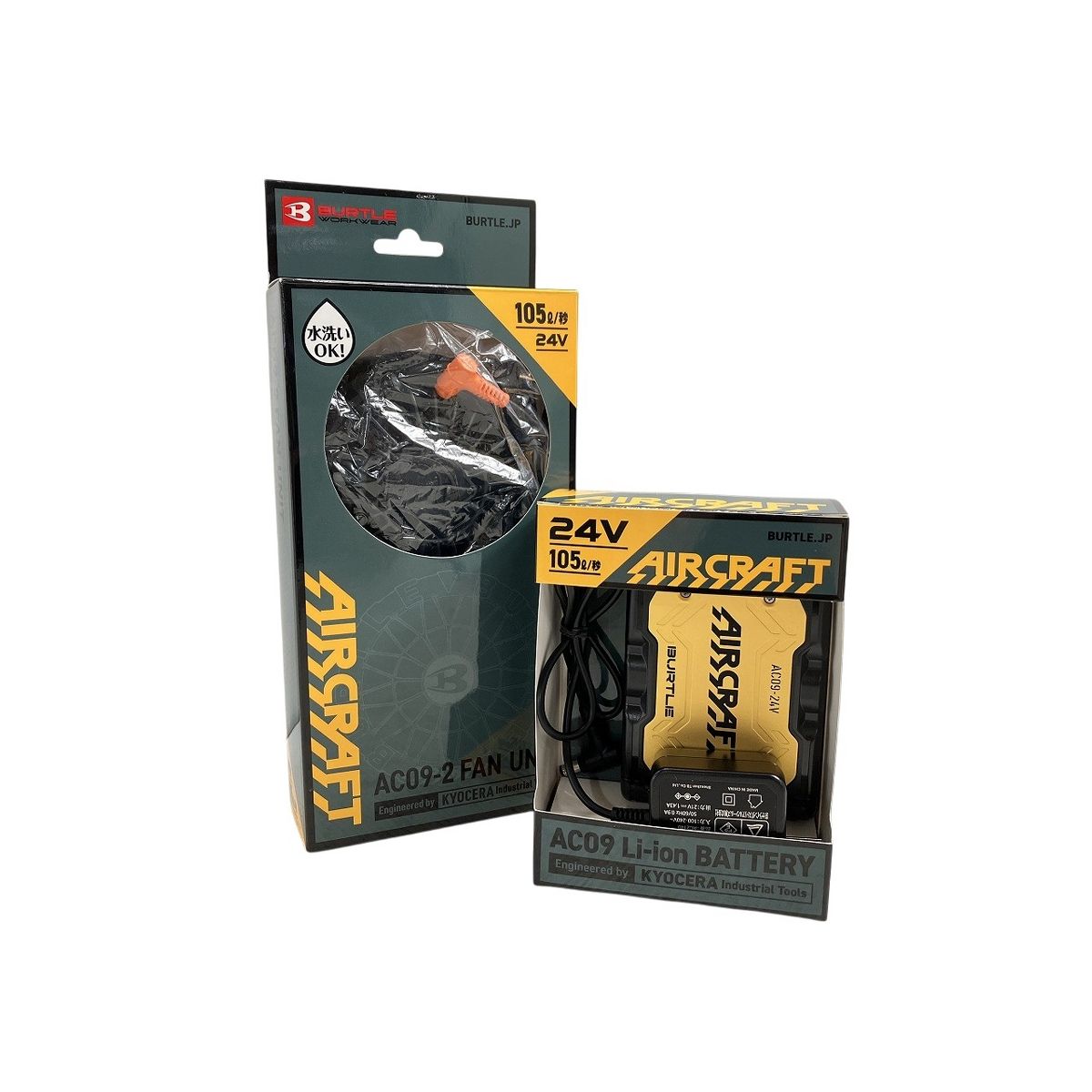 BURTLE WORKWEAR AIR CRAFT AC09 ファンユニット AC09-1 リチウムイオンバッテリー セット バートル エアークラフト W10556138