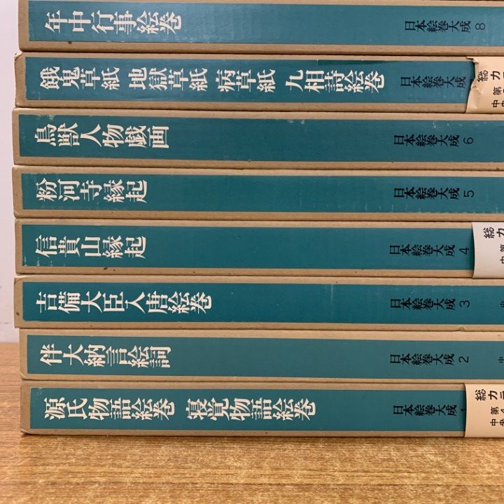 05 ! 日本絵巻大成 全27巻セット 小松茂美 中央公論社 月報付き 古典 源氏物語絵巻 鳥獣人物戯画 紫式部日記絵詞 伊勢物語 B