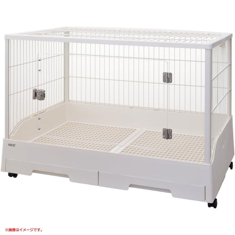 D8970 飼育ケージ クリアフロント80 クリアなアクリルパネル 大きな扉 お掃除ラクラク 引き出しトレイ付き うさぎ 小動物用 ペット用品 ジェックス 4972547043498