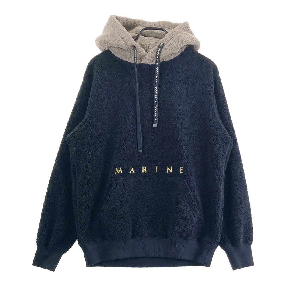 サイズ 5 MUTA MARINE ムータマリン バイ ボア ロゴ刺繍パーカー ブラック系 240101389419 ゴルフウェア メンズ ストスト