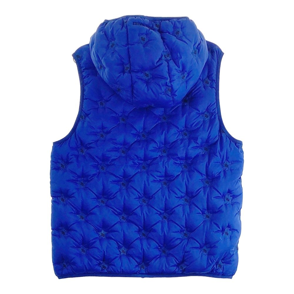 サイズ 5 PEARLY GATES パーリーゲイツ フード付 ダウン ジップベスト 総柄 ブルー系 240101392408 ゴルフウェア メンズ ストスト