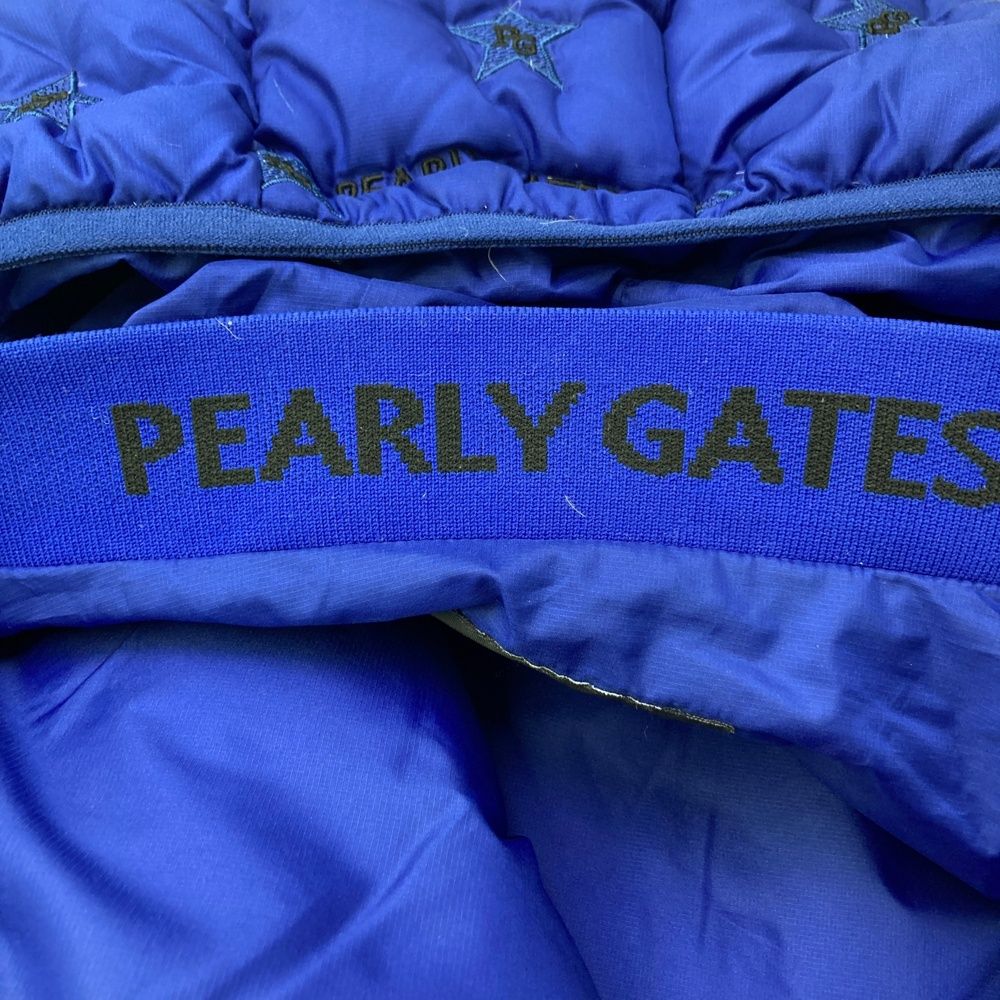 サイズ 5 PEARLY GATES パーリーゲイツ フード付 ダウン ジップベスト 総柄 ブルー系 240101392408 ゴルフウェア メンズ ストスト LLC-HASEGAWATOSO_COM