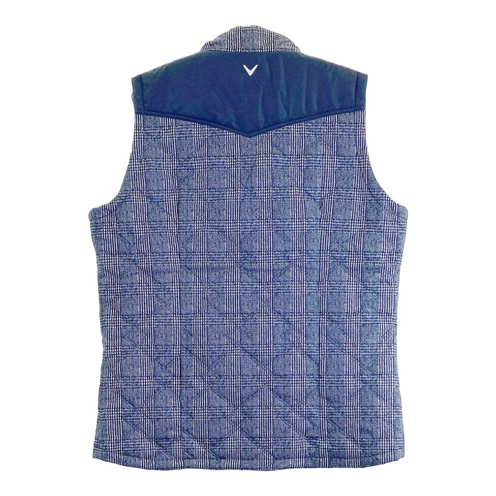 サイズ LL CALLAWAY キャロウェイ 中綿ベスト グレンチェック柄 ネイビー系 240101490370 ゴルフウェア メンズ ストスト