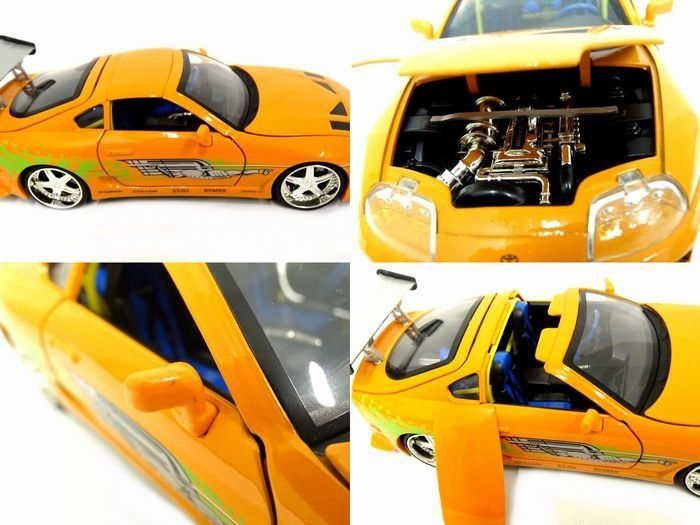 中古　1/24 ワイルドスピード　ミニカー　R34 JZA80 スープラ ワイルドスピード ミニカー 1&frasl;24 ワイスピ 車 2台 セット