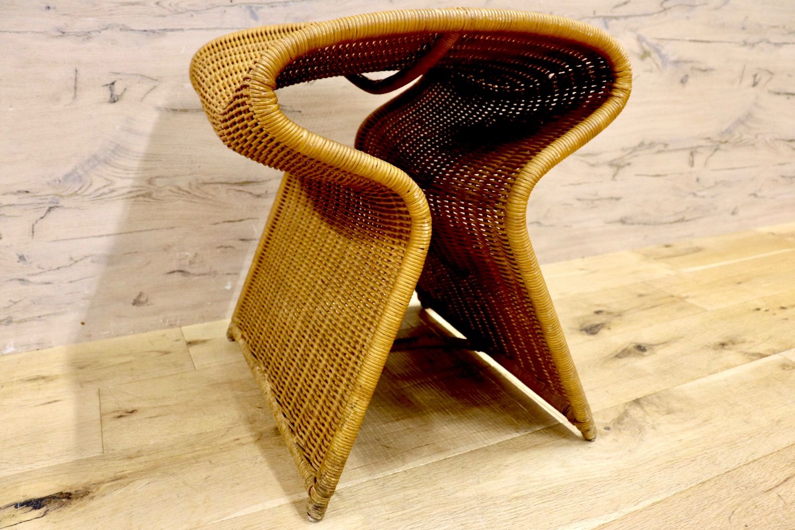 GMIK564B IDEE イデー SHROOM WICKER シュルーム ウィッカー ラタンスツール 籐 オットマン サイドチェア 定価約4万 腰掛け チェア MARWIL-DEMENAGEMENTS_CH