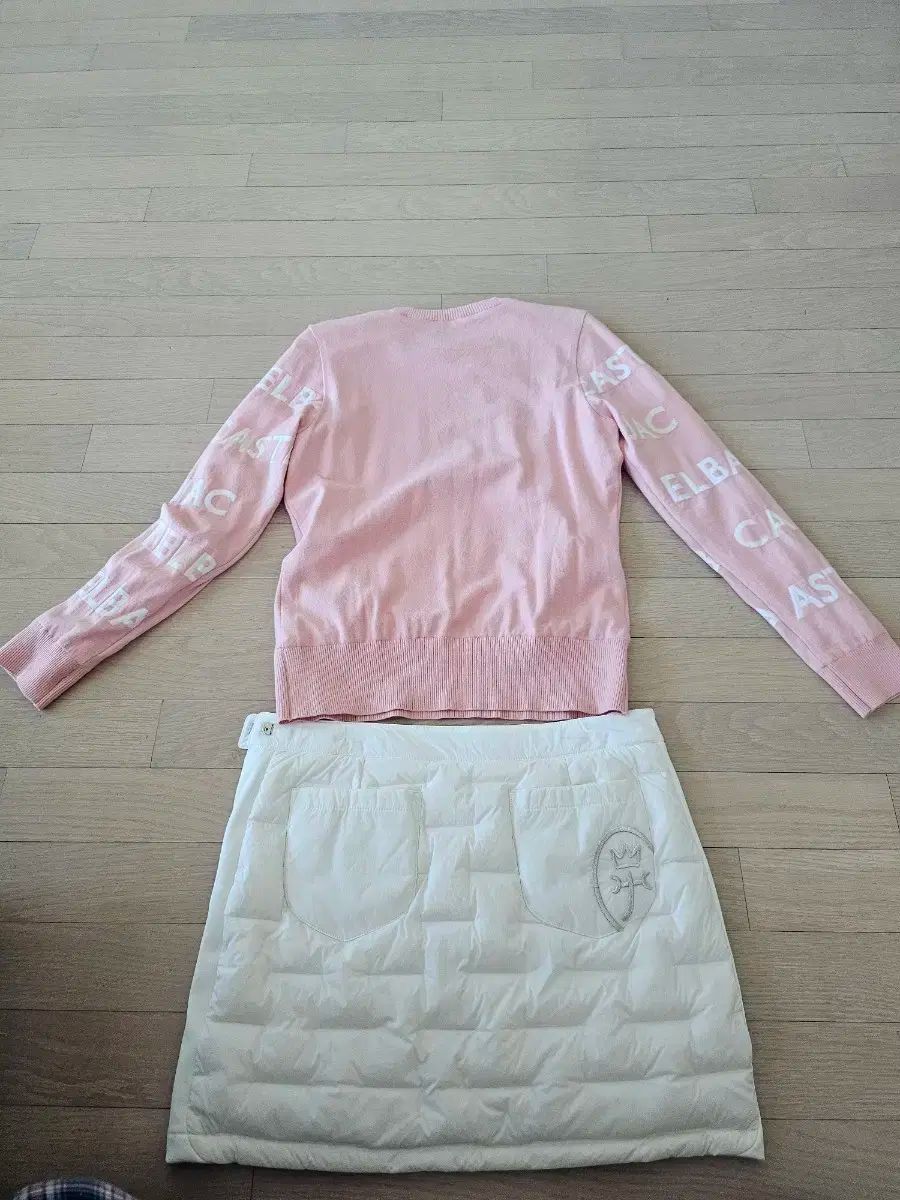 カステルバジャック 防風ニット キルティング スカート セット