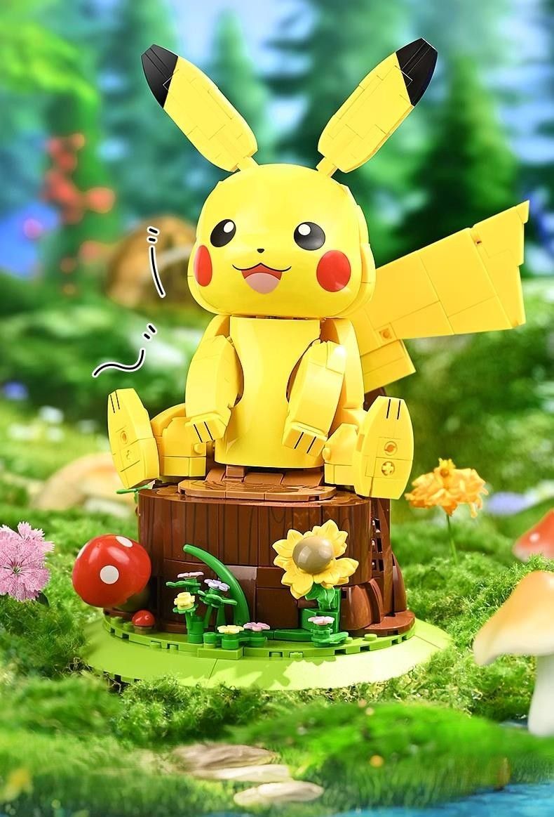 Keeppley ポケモン ちょこんと座るかわいいピカチュウ 組み立てミニチュア フィギュア レゴ K20256
