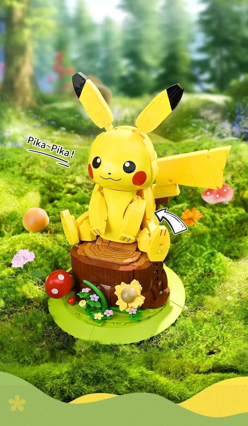 Keeppley ポケモン ちょこんと座るかわいいピカチュウ 組み立てミニチュア フィギュア レゴ K 20256