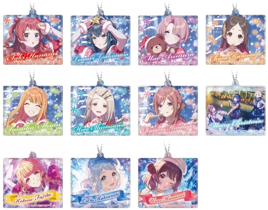 11個セット　サントリー　学園アイドルマスター　アイマス　アクキー 新品】食玩 キーホルダー 【BOX】学園アイドルマスター アクキーin