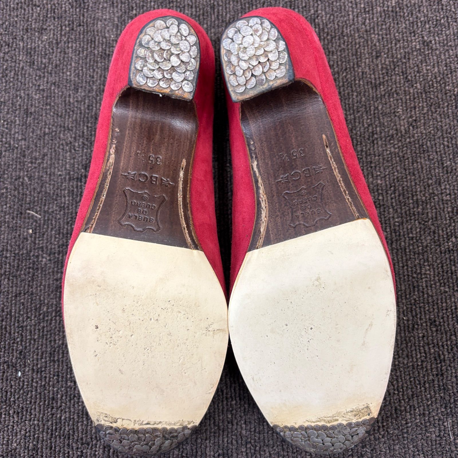 ベゴーニャセルベラ フラメンコシューズ 35 1 2 レッド ヒール5.5㎝ パンプス LLC-HASEGAWATOSO_COM