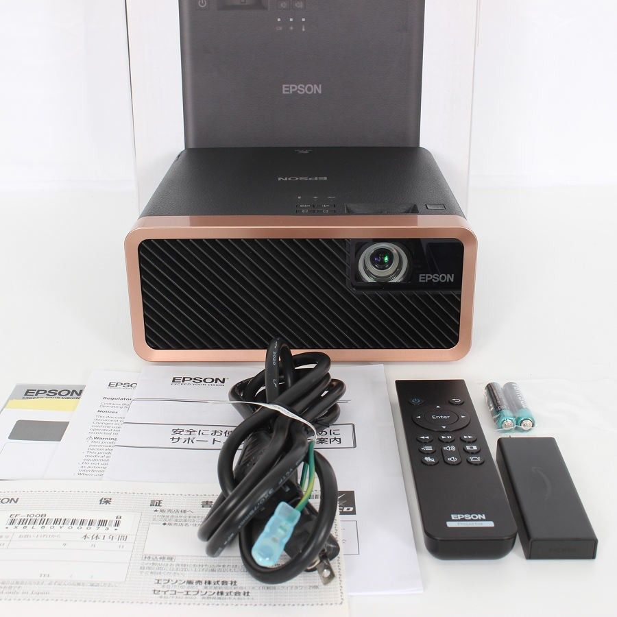 エプソン dreamio EF-100B FireTVStick付き ホームプロジェクター ブラック ドリーミオ EPSON ホームシアター 本体