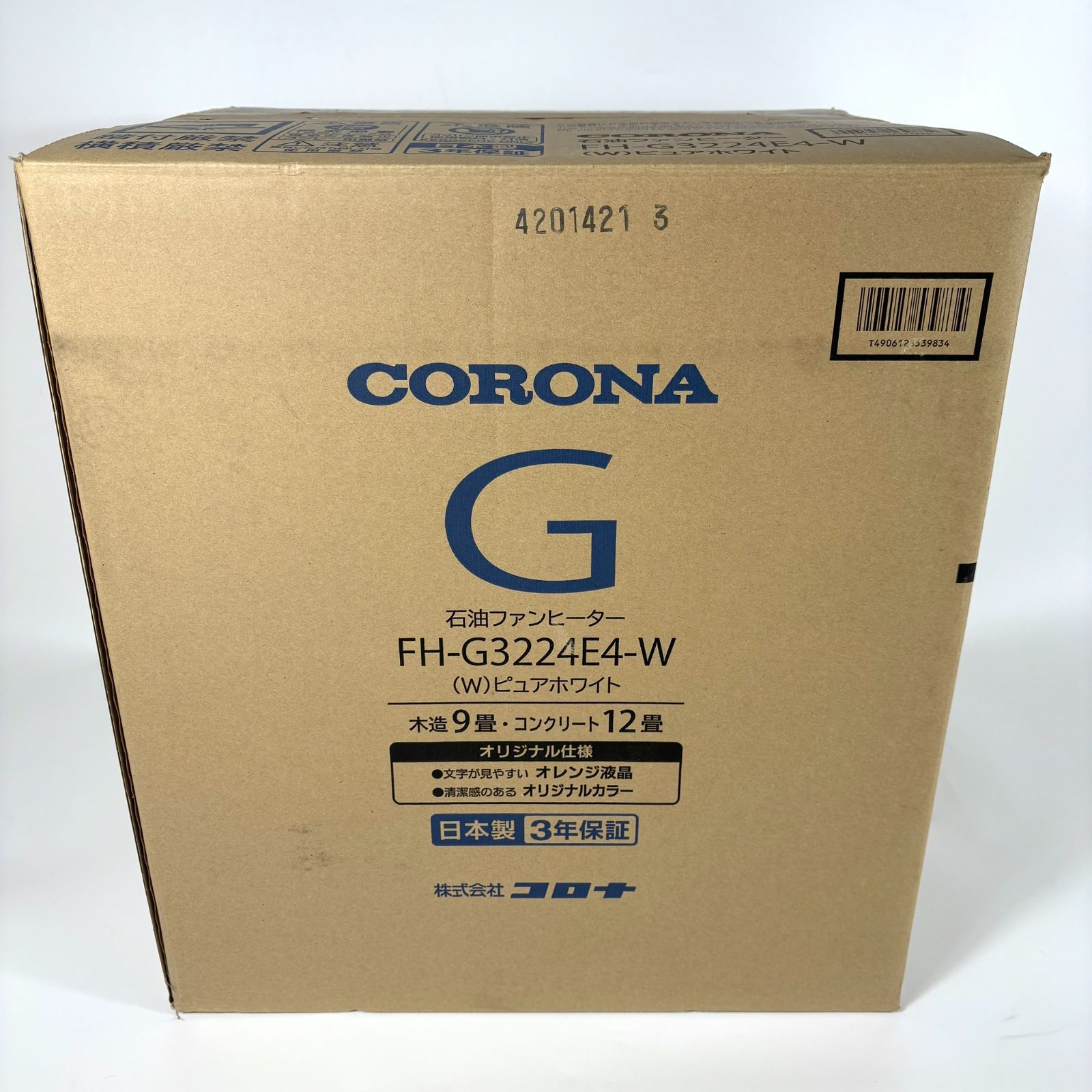 コロナ 石油ファンヒーター FH-G3224E4 W