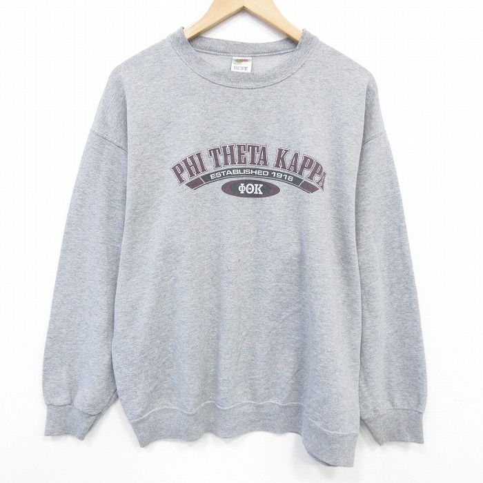 L★古着 長袖 スウェット メンズ 00年代 00s ディズニー DISNEY プルート クルーネック グレー 霜降り  24sep03 中古 スエット トレーナー トップス 古着通販 M☆古着 長袖 スウェット メンズ 00年代 00s エキスポ 2000