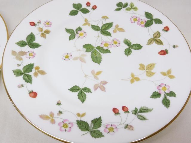 品 ウェッジウッド WEDGWOOD ワイルドストロベリー プレート 4セット お皿□ 7J ムニ100