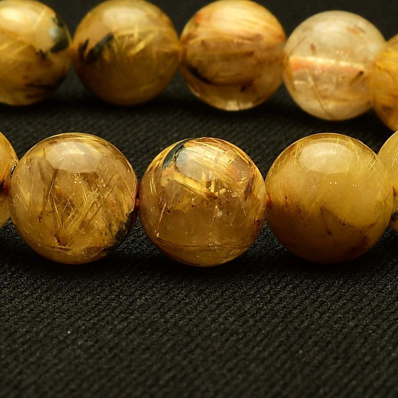 黄金の成功へ導く ゴールドルチルクォーツ ブレスレット11-12mm GHB101･40g 財運上昇 ビジネス運向上 邪気払い 集中力向上 前向きな活力 プレゼント 贈り物 水晶 浄化発送 ギフト 京海堂 天然石の卸 京の蔵 NEXPOTALLINN_EU