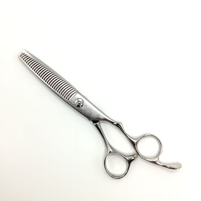 ルクスシザーLUXE Fiji Pダマスカス オフセット シザー セニング 美容ハサミ すきばさみ 美容師 理容師 約25～30 右利き 6インチ sc2265