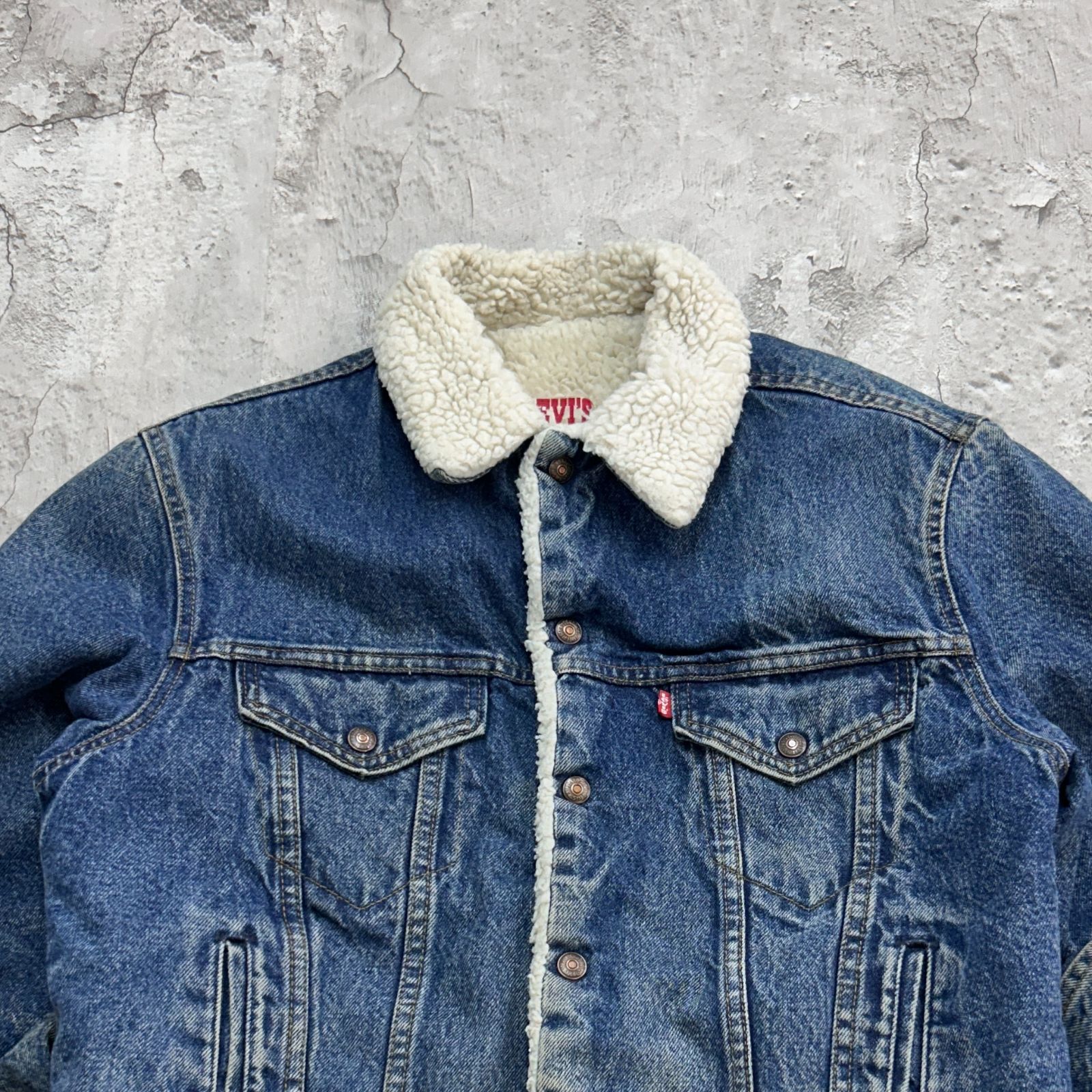 80s USA製 Levi's デニムジャケット ボア 70608 雰囲気 濃紺 80s USA製 vintage Levi's 70608 0216 リーバイス ヴィンテージ