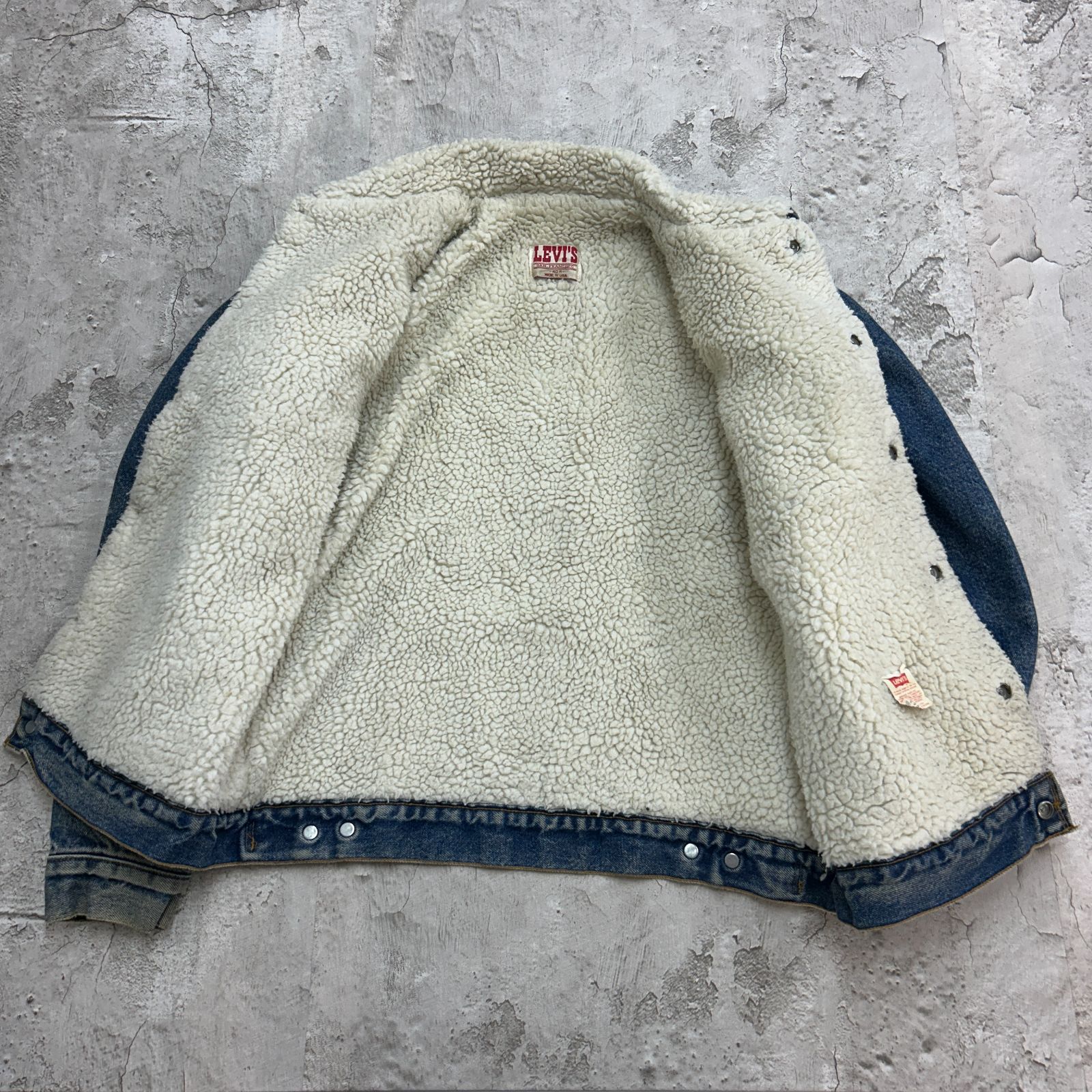 USA製 80s Levi's リーバイス ボア付きデニムトラッカージャケット