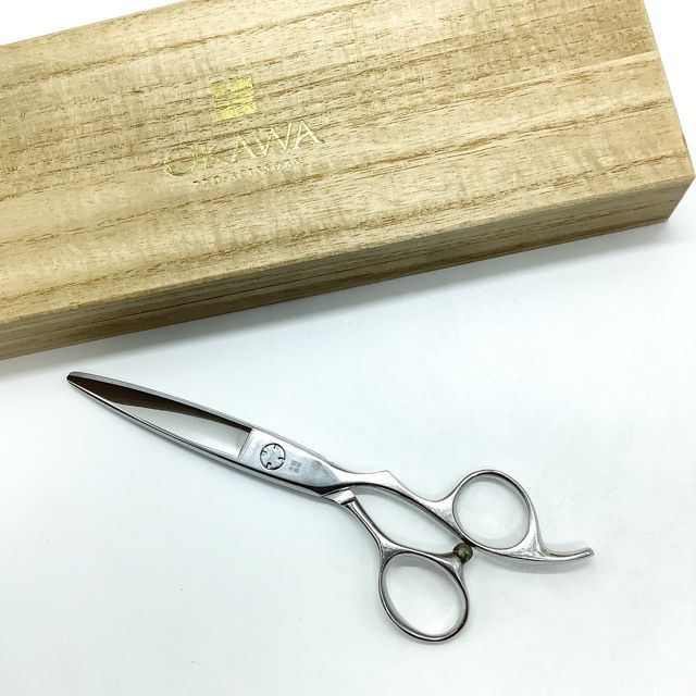 オオカワプロシザーズ オオカワプロシザーOKAWA PRO SCISSORS HCS56 ドライカット シザー オフセット 理容 美容ハサミ 美容師 理容師 右利き 5.6インチ sc2444