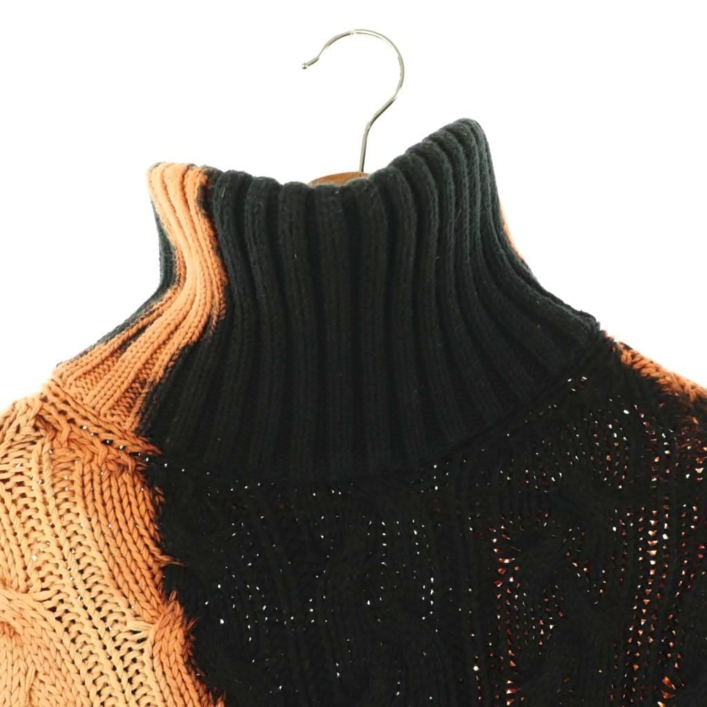 バレンシアガ BALENCIAGA Bleached Cable-knit ニットプルオーバー