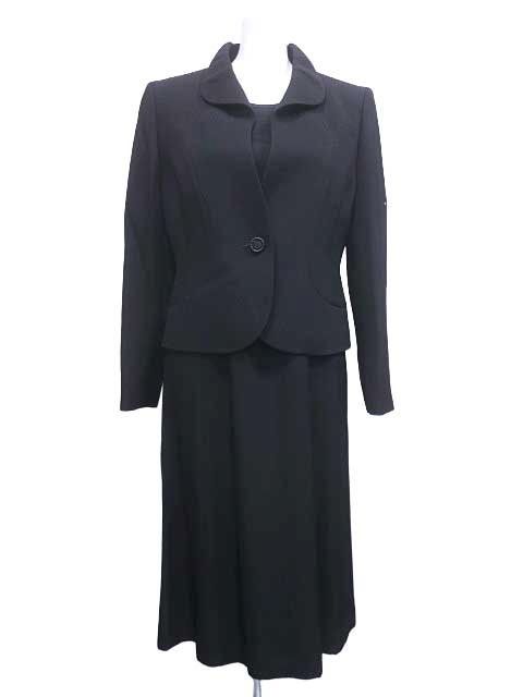 Aquascutum アクアスキュータム スーツ ワンピーススーツ サイズ9 ブラック レディース セレモニー＿S26＿セルモアから ＿s-0818-r26